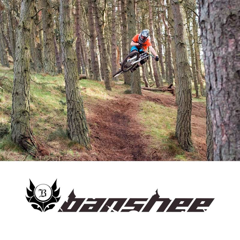 Banshee Bikes Owner and Design Engineer Keith Scott riding his Banshee Legend at Bonaly, Edinburgh